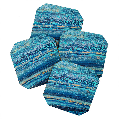 Studio K Originals Blue Bubbles Coaster Set