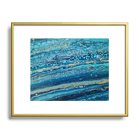 Studio K Originals Blue Bubbles Metal Framed Art Print