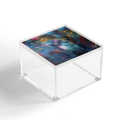Studio K Originals Multi Feather Splash Acrylic Box