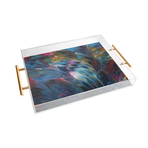Studio K Originals Multi Feather Splash Acrylic Tray