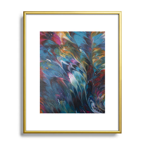 Studio K Originals Multi Feather Splash Metal Framed Art Print