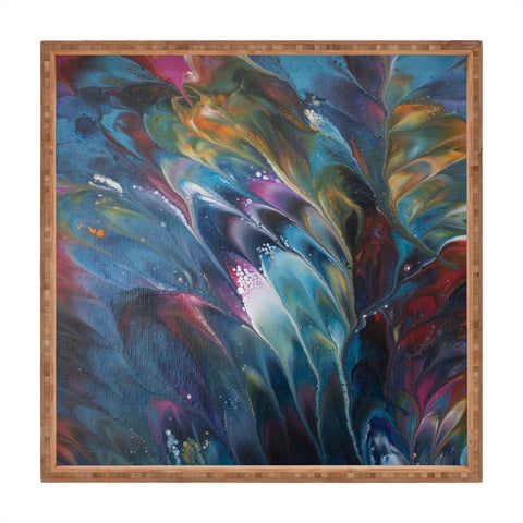 Studio K Originals Multi Feather Splash Square Tray