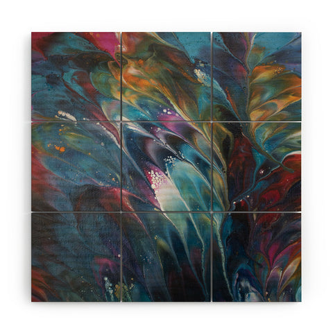 Studio K Originals Multi Feather Splash Wood Wall Mural