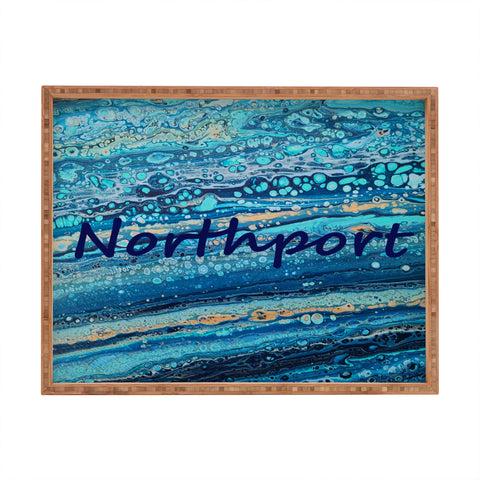 Studio K Originals Northport Blue Bubbles Rectangular Tray