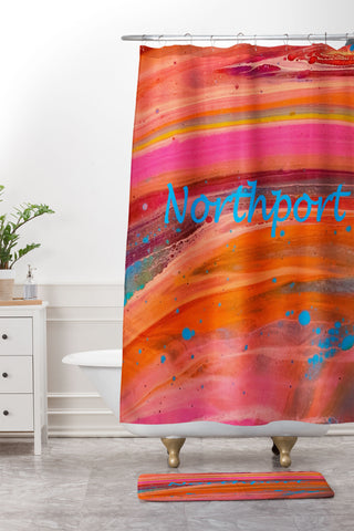 Studio K Originals Northport Punch Shower Curtain And Mat