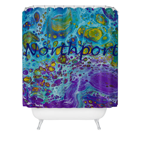 Studio K Originals Northport Purple Burn Shower Curtain