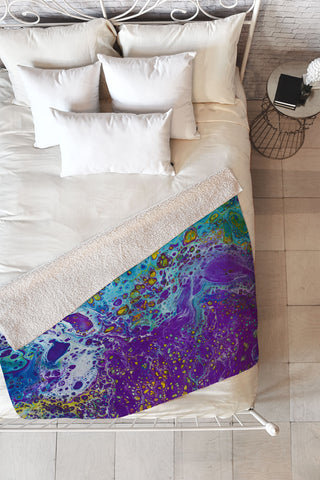 Studio K Originals Purple Burn Fleece Throw Blanket