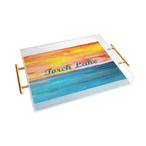 Studio K Originals Torch Lake Sunset Dream II Acrylic Tray