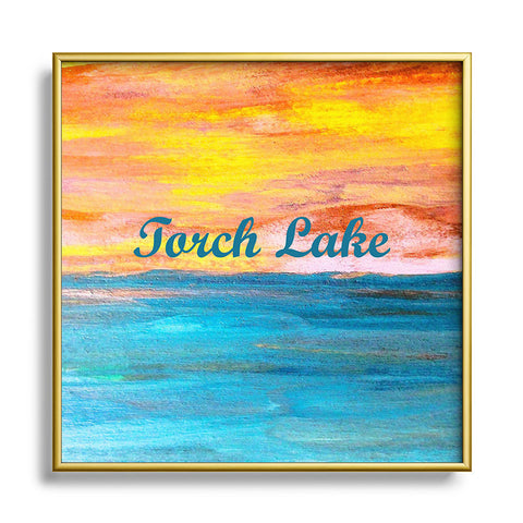 Studio K Originals Torch Lake Sunset Dream II Square Metal Framed Art Print