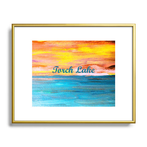 Studio K Originals Torch Lake Sunset Dream II Metal Framed Art Print