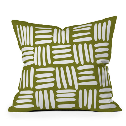 Summer Sun Home Art Boho matcha green Outdoor Throw Pillow