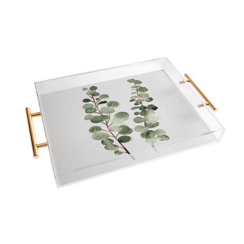 Summer Sun Home Art Eucalyptus watercolor Acrylic Tray