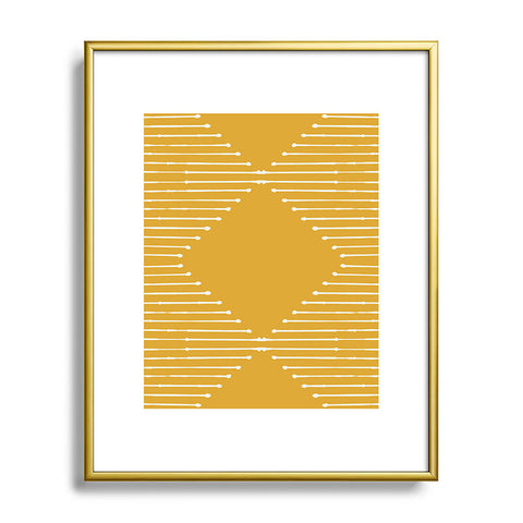 Summer Sun Home Art Geo Yellow Metal Framed Art Print