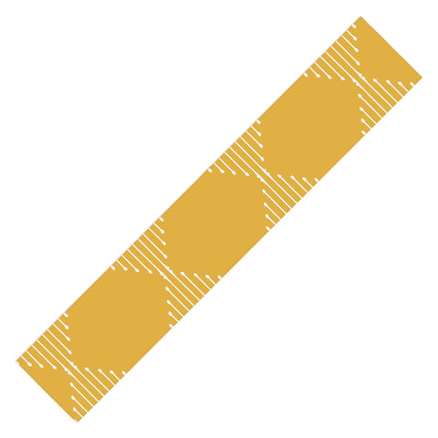 Summer Sun Home Art Geo Yellow Table Runner