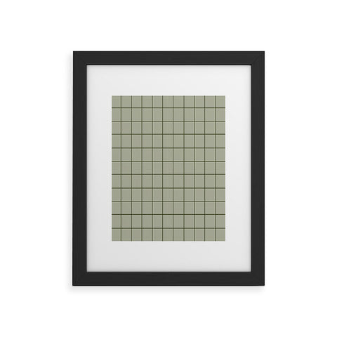 Summer Sun Home Art Grid Green Framed Art Print