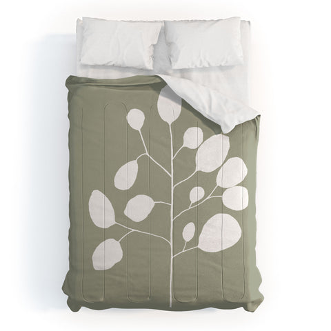 Summer Sun Home Art Large Eucalyptus Linen Sage Comforter