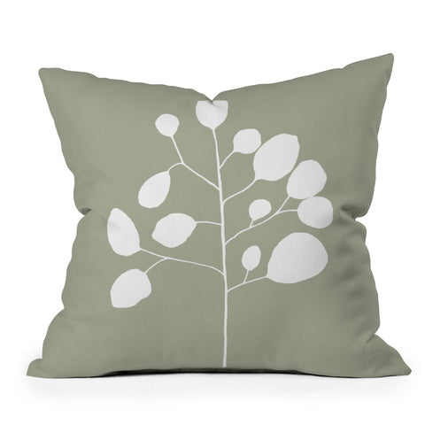 Summer Sun Home Art Large Eucalyptus Linen Sage Outdoor Throw Pillow