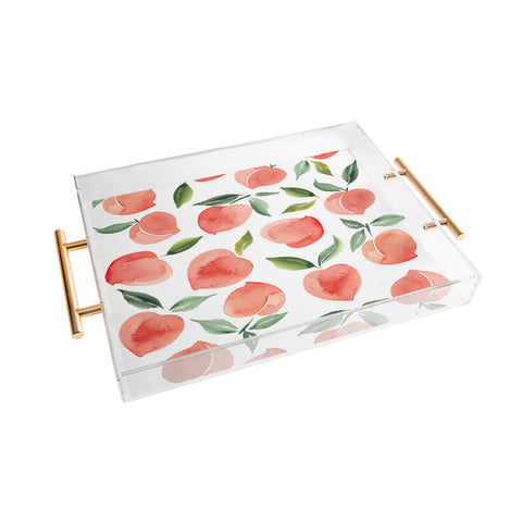 Summer Sun Home Art peaches 1 Acrylic Tray