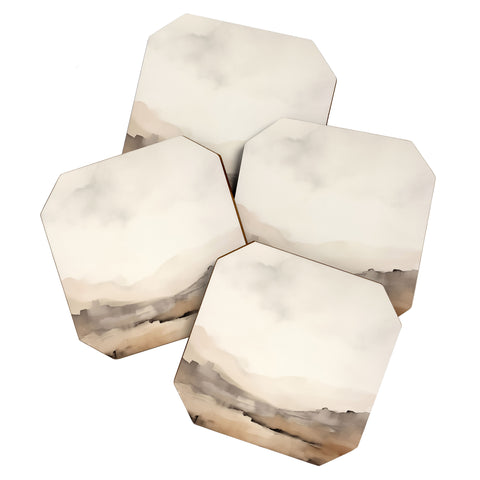 Summer Sun Home Art Rustic Landscape I Coaster Set