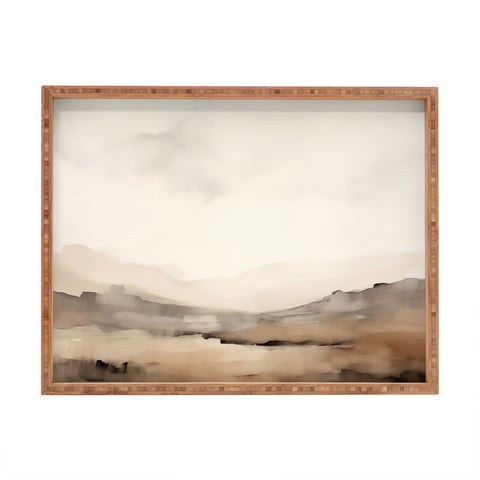 Summer Sun Home Art Rustic Landscape I Rectangular Tray