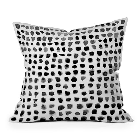 Summer Sun Home Art Watercolor Dots 2 Outdoor Throw Pillow