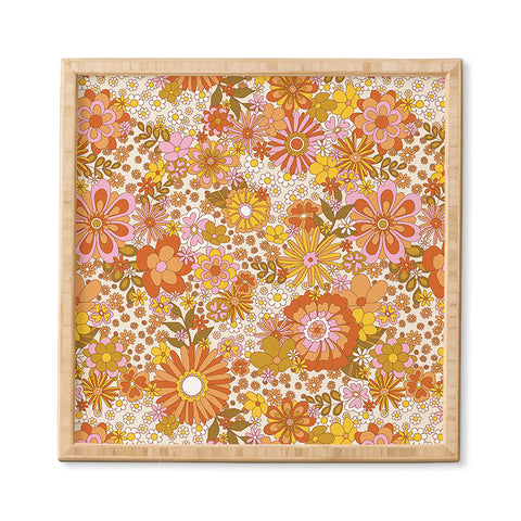Sundry Society 70s Floral Pattern Framed Wall Art