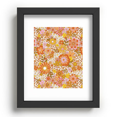 Sundry Society 70s Floral Pattern Recessed Framing Rectangle