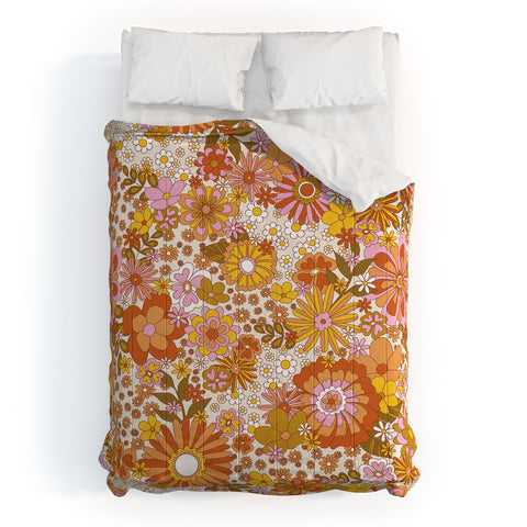 Sundry Society 70s Floral Pattern Comforter