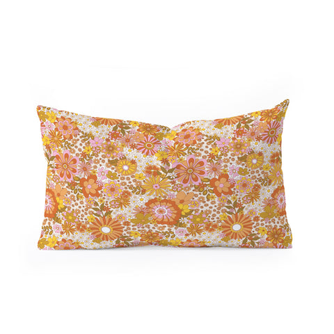 Sundry Society 70s Floral Pattern Oblong Throw Pillow