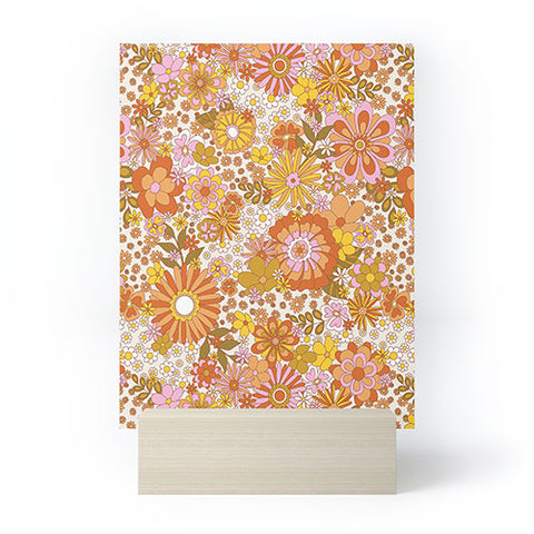 Sundry Society 70s Floral Pattern Mini Art Print