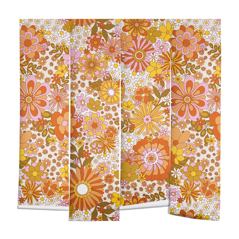 Sundry Society 70s Floral Pattern Wall Mural