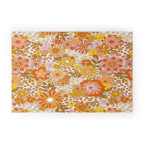 Sundry Society 70s Floral Pattern Welcome Mat