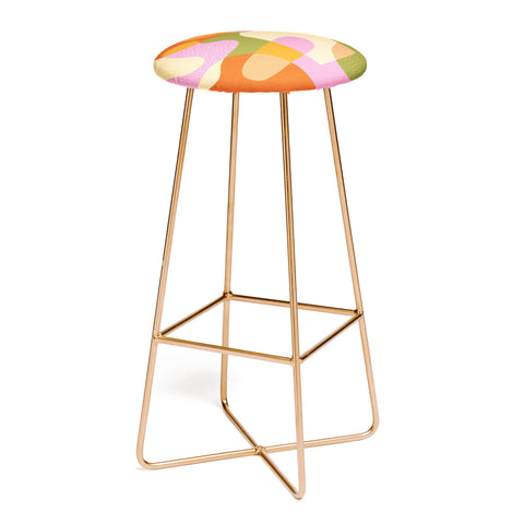 Sundry Society Bright Color Block Shapes Bar Stool