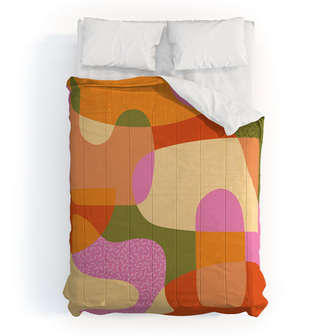 Sundry Society Bright Color Block Shapes Comforter