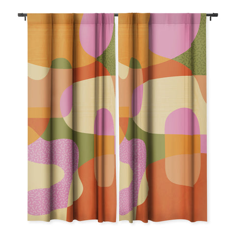 Sundry Society Bright Color Block Shapes Blackout Non Repeat