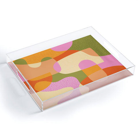 Sundry Society Bright Color Block Shapes Acrylic Tray