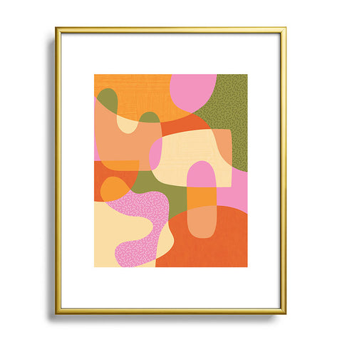 Sundry Society Bright Color Block Shapes Metal Framed Art Print