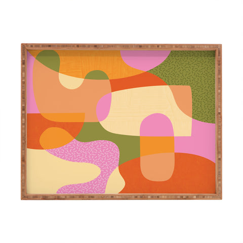 Sundry Society Bright Color Block Shapes Rectangular Tray