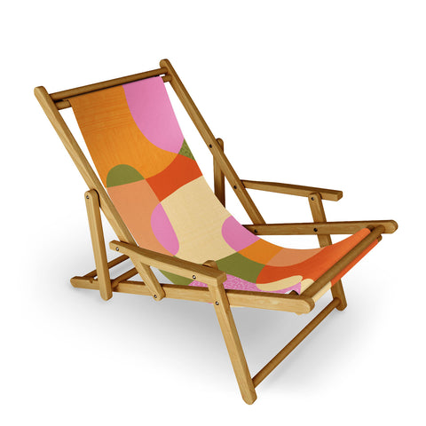 Sundry Society Bright Color Block Shapes Sling Chair