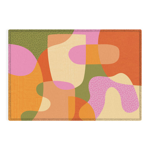 Sundry Society Bright Color Block Shapes Outdoor Rug