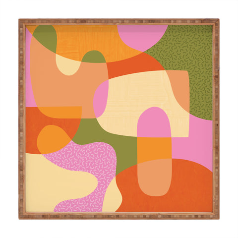 Sundry Society Bright Color Block Shapes Square Tray
