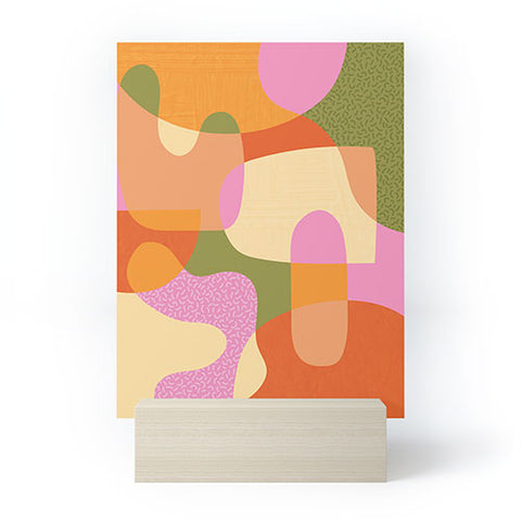 Sundry Society Bright Color Block Shapes Mini Art Print