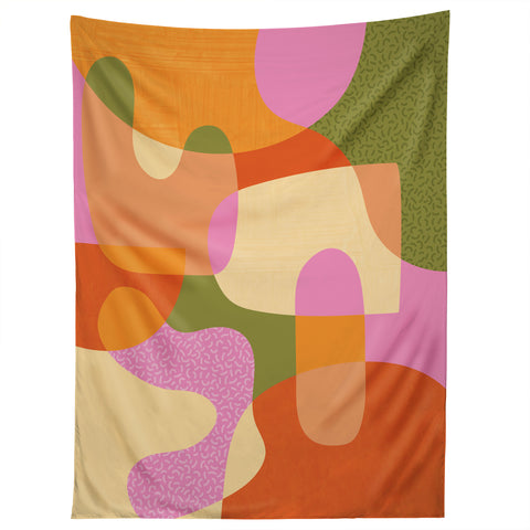 Sundry Society Bright Color Block Shapes Tapestry