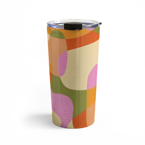 Sundry Society Bright Color Block Shapes Travel Mug