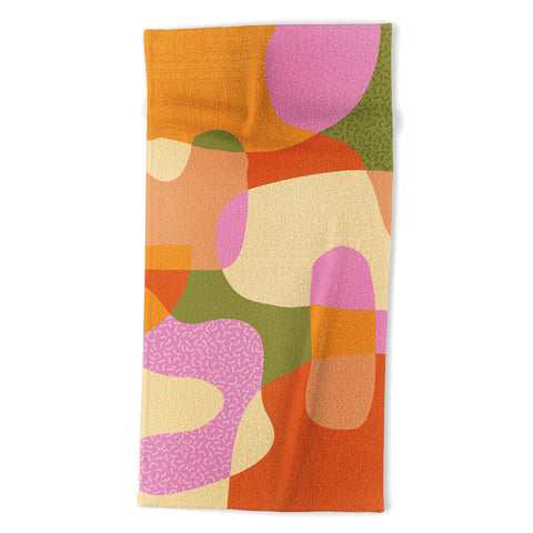 Sundry Society Bright Color Block Shapes Beach Towel