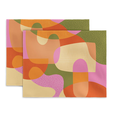 Sundry Society Bright Color Block Shapes Placemat