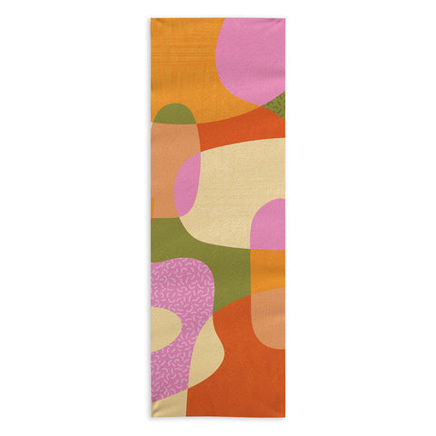 Sundry Society Bright Color Block Shapes Yoga Towel
