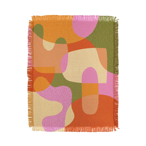 Sundry Society Bright Color Block Shapes Throw Blanket
