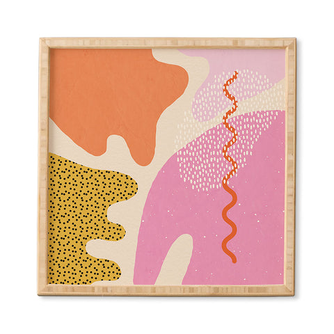 Sundry Society Bright Splotchy Shapes Framed Wall Art