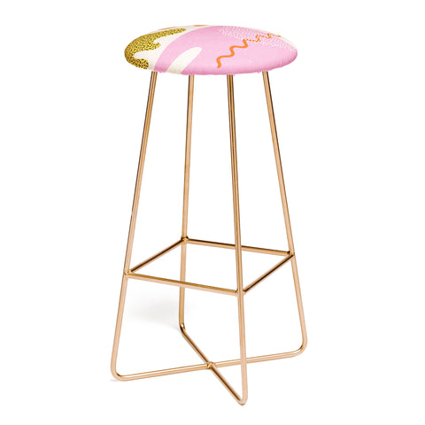 Sundry Society Bright Splotchy Shapes Bar Stool